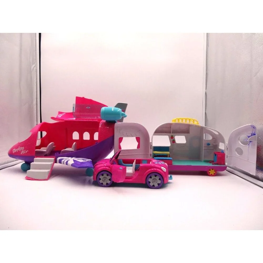 Shopkins air‎ Shoppies Dolls Air Skyanna's Jet Plane Airplane Camper and car